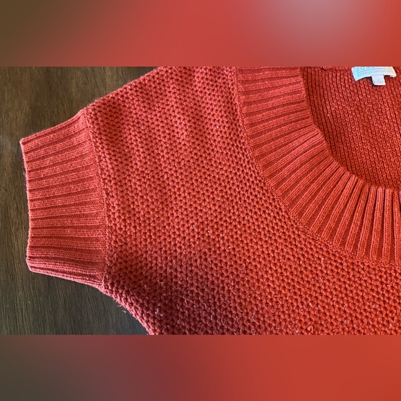 ☘️ Joseph A sweater. Burnt orange color. Knitted short sleeve - Picture 5 of 8